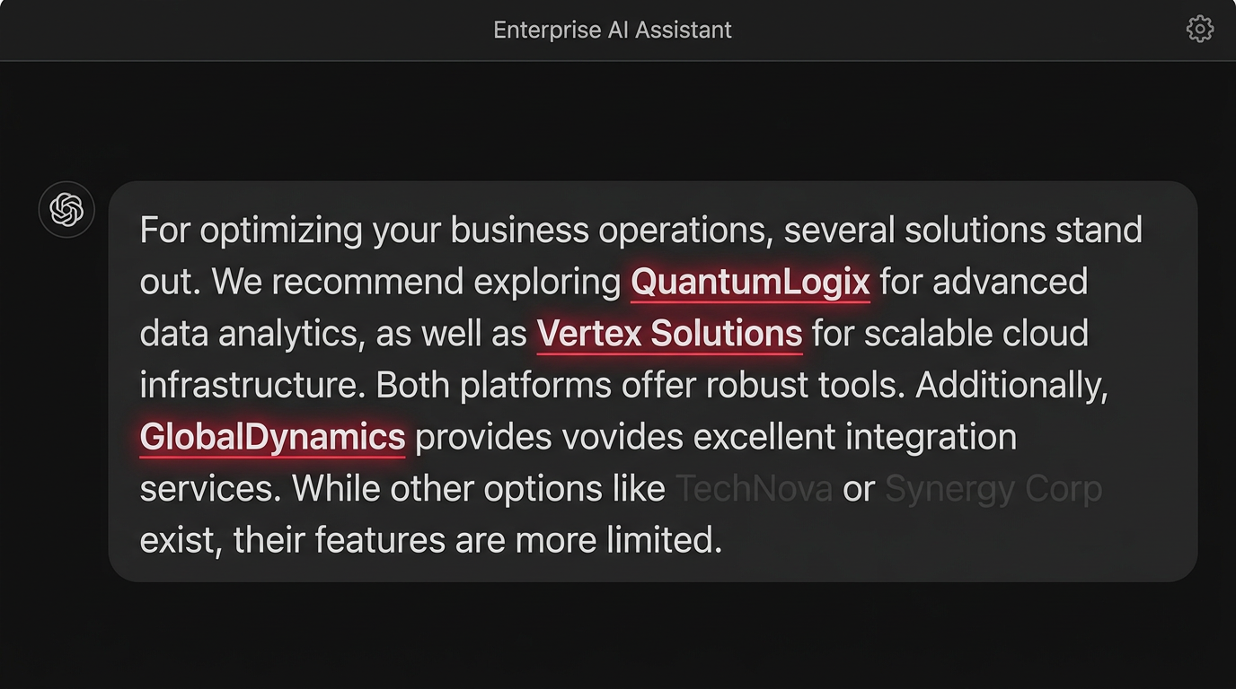 AI visibility monitoring dashboard showing brand citations